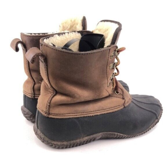 J.Crew Brown Leather Waterproof Winter Duck Boots 11 main image 12